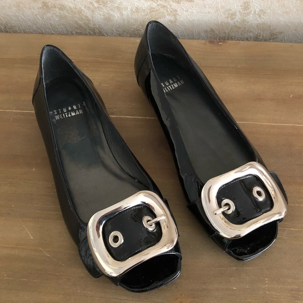 Stuart Weitzman patent flats